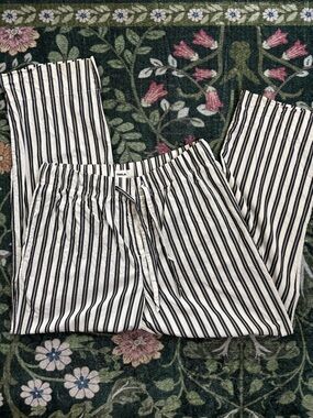 Tekla Off-White Striped Pyjama Pants